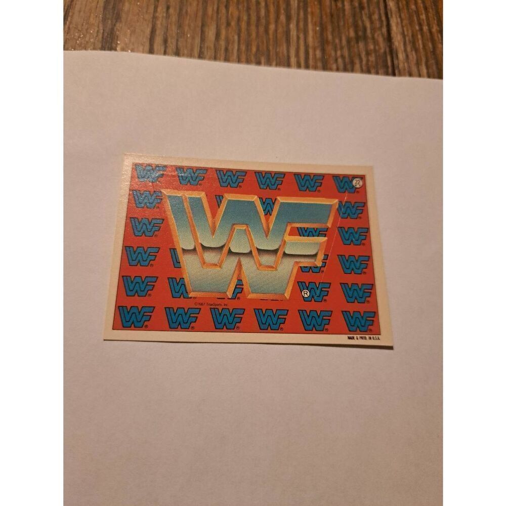 Vintage 1987 WWF Titan Sports Sticker Card 22 Puzzle Piece WWE Vintage Wrestling